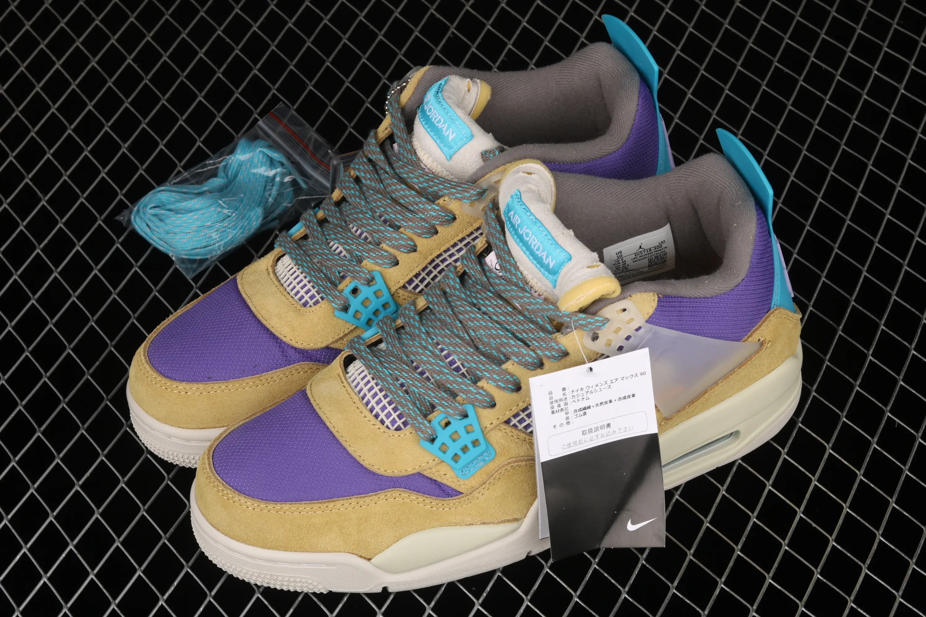 All categories Air Jordan Jordan series basketball shoes Air Jordan 4 G version Air Jordan 4 Retro SP AJ4 Joe 4 joint yellow and purple desert DJ5718-300